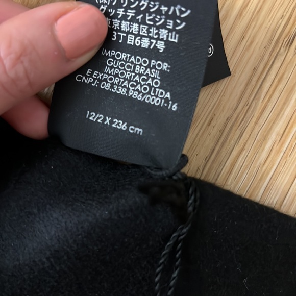 NWT Gucci mystic cat sequins cashmere silk blend skinny scarf - Picture 5 of 7